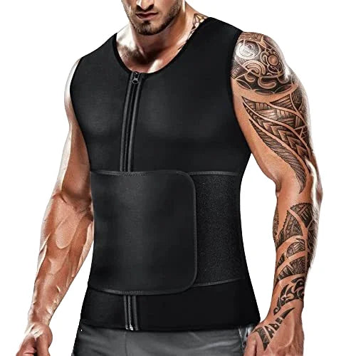 Mens Body Shaper Waist Trainer Sauna Suits Sweat Vest Slimming Weight Loss Fitness Tummy Control Fat Burner Workout Corset Home