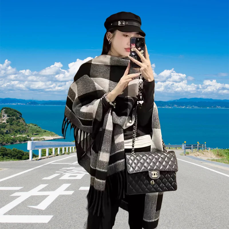 2026 New Women's  Shawl Wraps Soft Open Front Poncho Sweater for Spring Fall Winter  Wrap Around Sweaters  Teens Winter Sweater