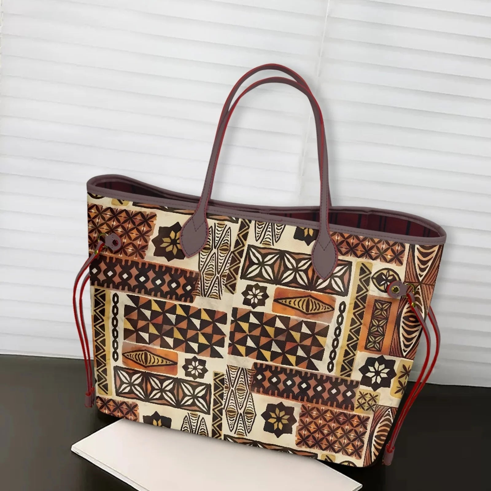 New Customized Women's Handbags Polynesian Tapa Fashion Leather Lady Handbag Casual Large Capacity Totes Shoulder Bags Teen Girl