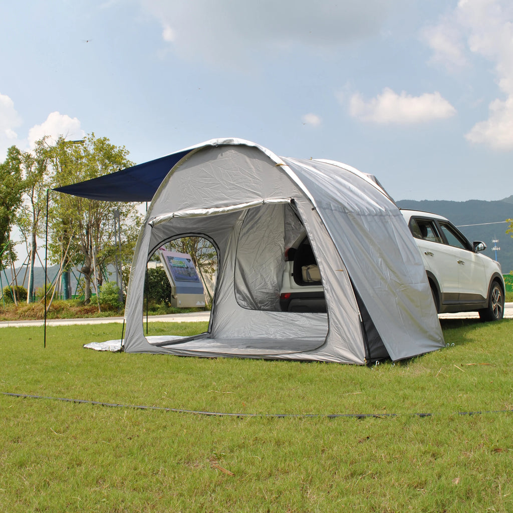 2-Person Double Layer SUV Tent with Canopy Add Raincover for Car Rear Trunk for Car Tailgate & Tram Use