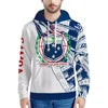 Men's Hoodies Custom Blue Polynesian Pohnpei Tribal Designer Sweater Boy Casual Oversized Hoodies Sweater