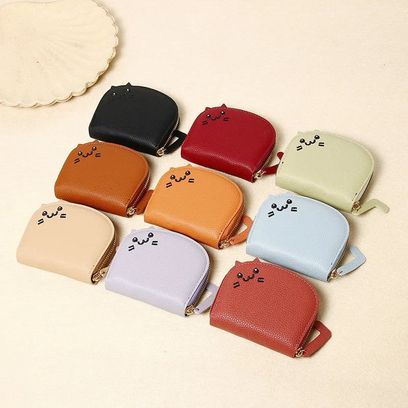 New Cat Card Bag for Women, Small and Netizens, Love Multiple Card Positions Card Bag, Advanced Cartoon Zero Wallet