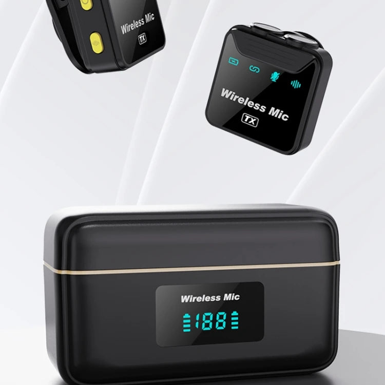 New SX23 1 TX 2 RX Lavalier Wireless Microphone with Digital Charging Box for Mobile Phone Computer Tablet Speaker Camera