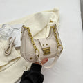 Saddle Small Crossbody Bags for Women 2023 Trend Designer PU Leather Shoulder Bag Ladies Chain Handbags and Purses