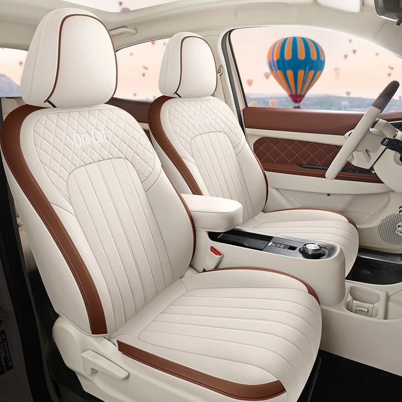 For GWM Ora 03 Great Wall Motor Haomao Funky Cat Interior Kits Custom Car Seat Covers Full Set Leather Sports Style
