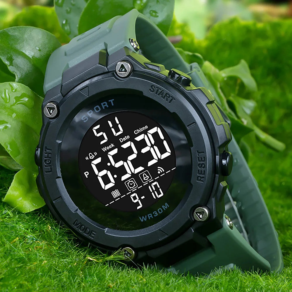Men Wrist Watches Water Resistant Luminous Stopwatch Timer Dual Time Display Digital Watch