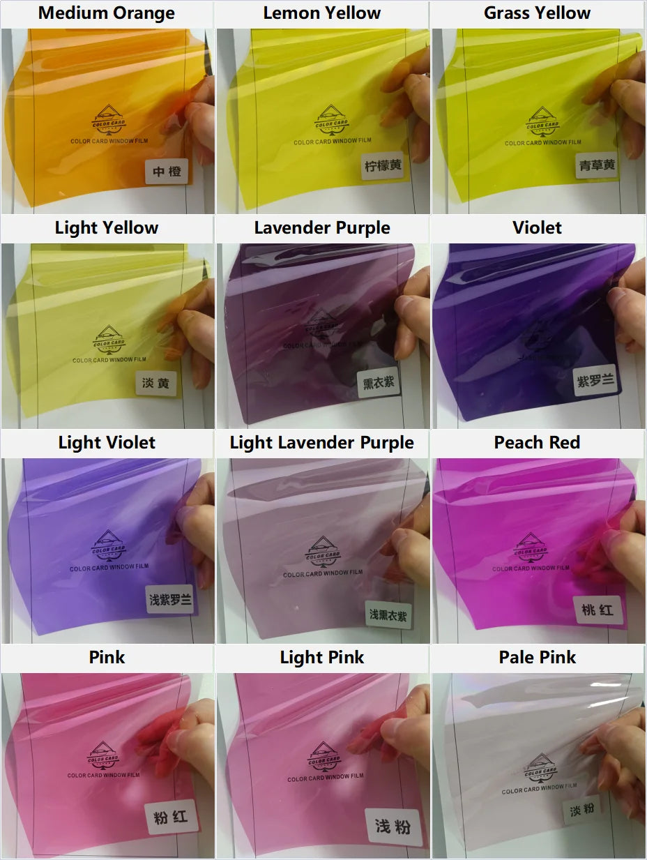 Stained Glass Window Film Sun Blocking Self Adhesive DIY Decorative Pale Pink Transparent Colorful Privacy Tint