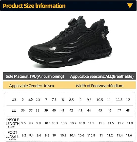 JianKun Breathable Anti Smash Steel Toe Construction Men Industrial Boots Men Work Automatic Button Safety Sneakers SAFETY Shoes