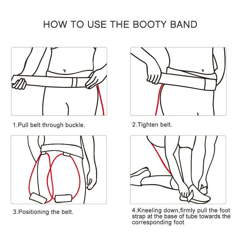 Top Seller Women's Fitness Exercise Accessory Latex Hip Resistance Band for Glute Squat Training Toning Tubes