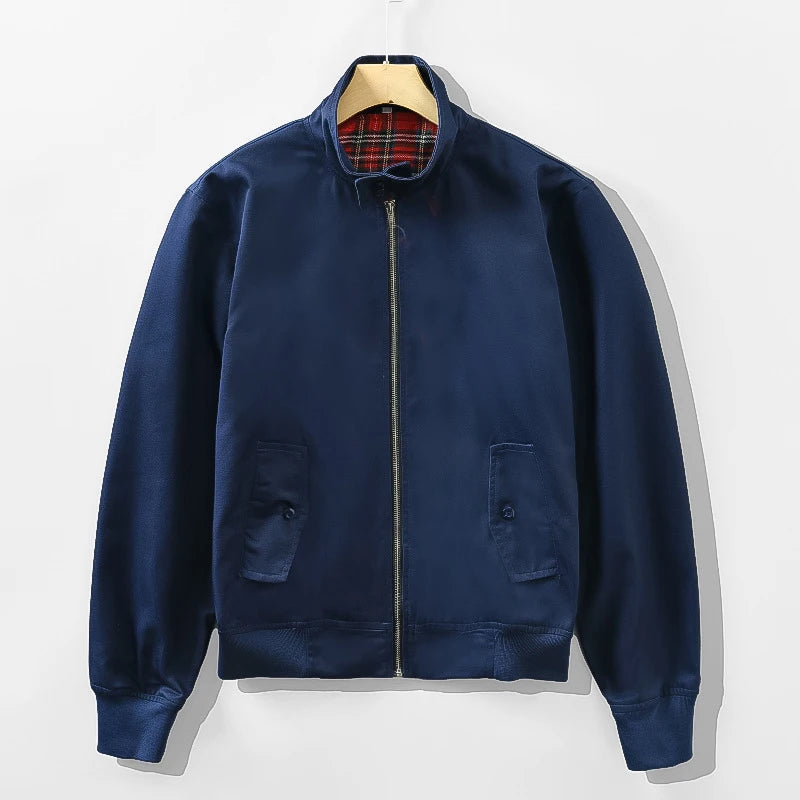 Hot Sale Fashion Vintage Bomber Jacket Men Custom Canvas Work Jacket With Round Collar Bomber Jacket for Men