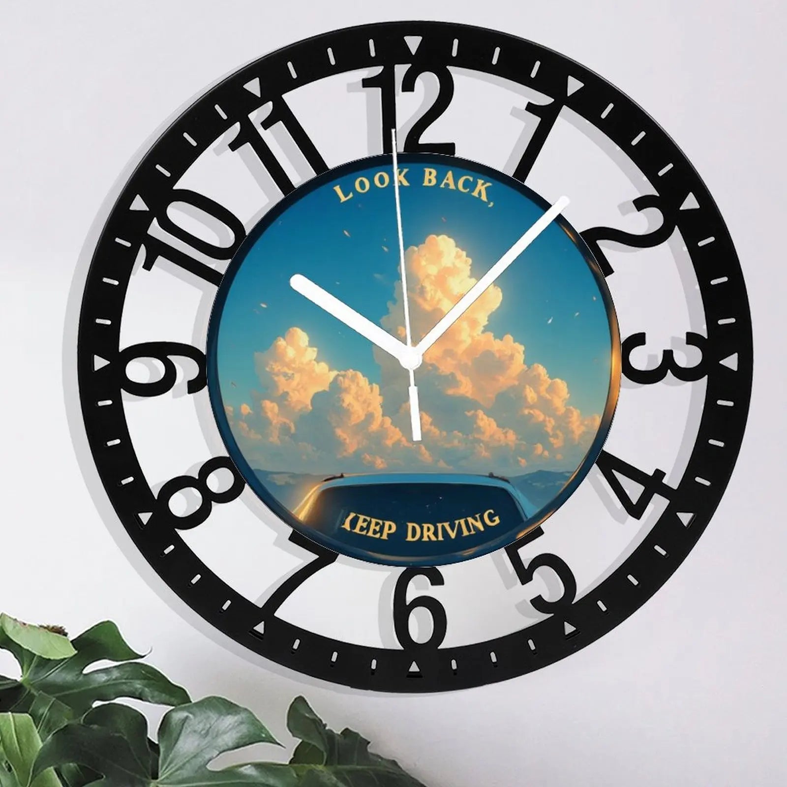 25cm Circular Iron Wall Clock with a Retro Kitchen Scale Design