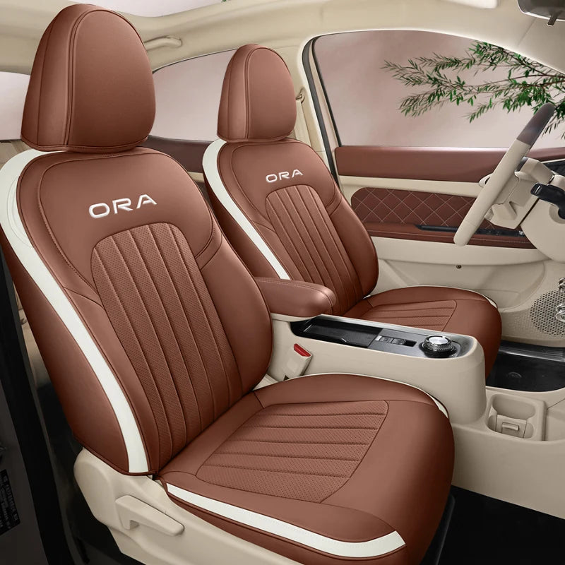 For GWM Ora 03 Great Wall Motor Haomao Funky Cat Interior Kits Custom Car Seat Covers Full Set Leather Sports Style
