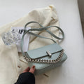 Small Chain Leather Cute Solid Color Armpit Bags  New Simple Designer Handbag Shoulder Underarm Crossbody Bag