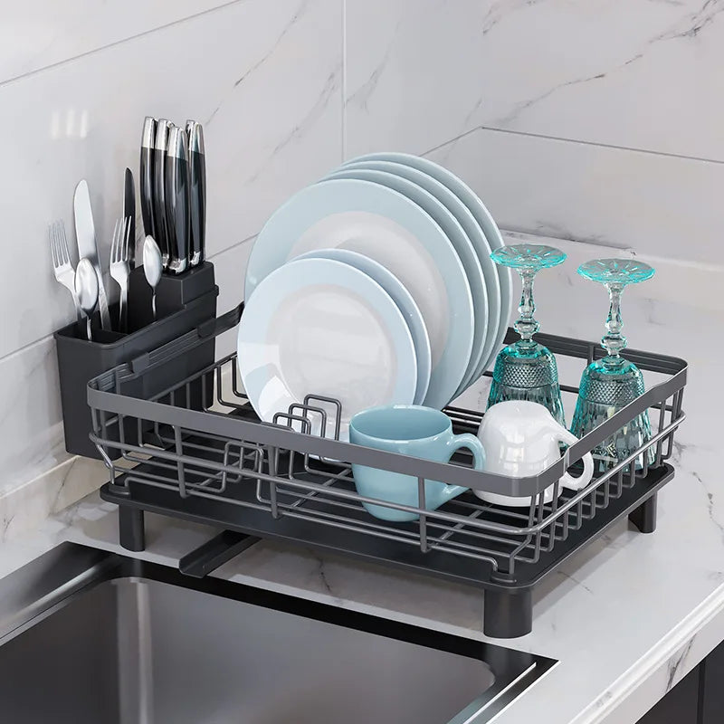 Drain Rack for Kitchen Dishes and Storage Rack for Chopsticks and Cutlery Rack and Drain Basket Sink and Dish Rack