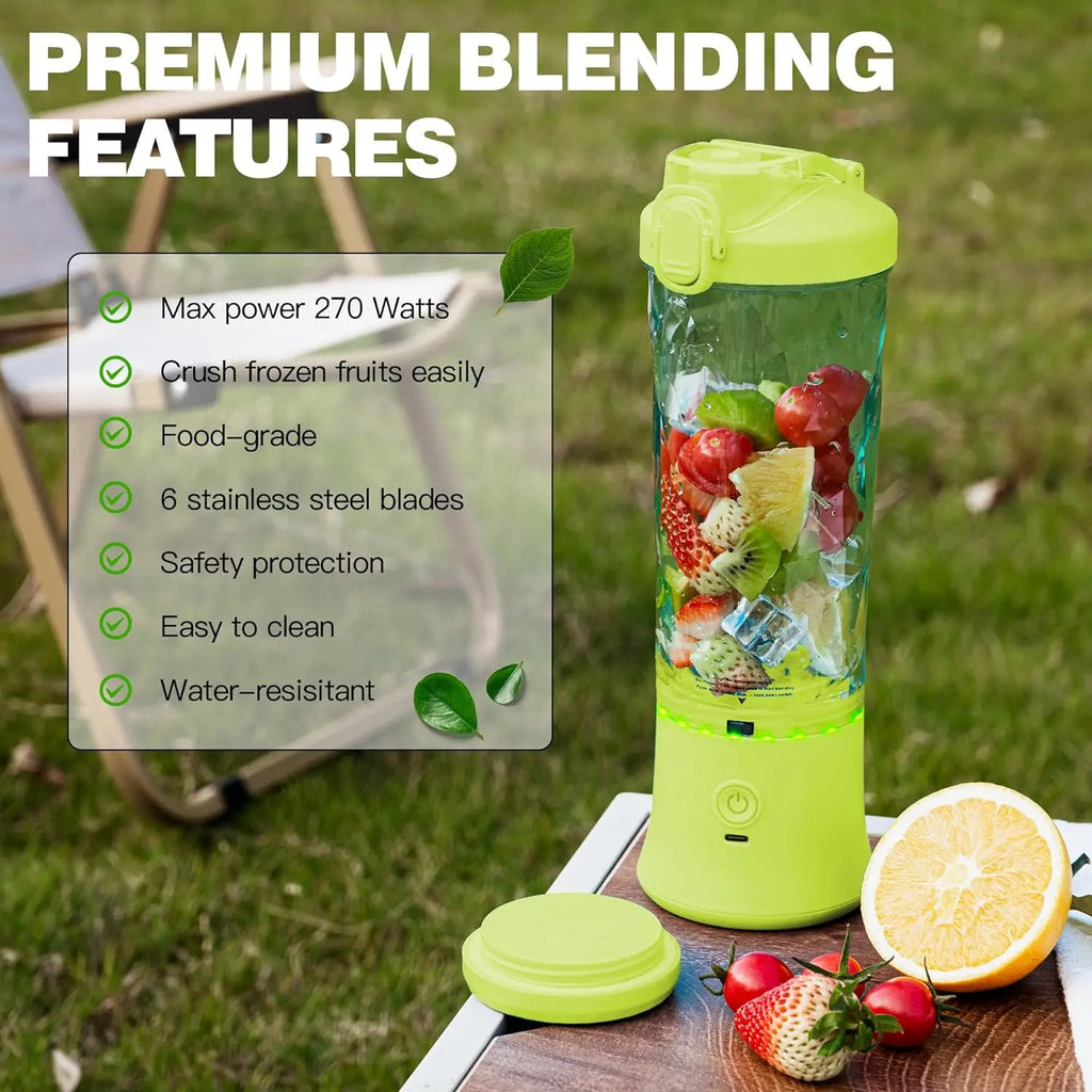 600ML Big Capacity Mini Blender Electric Rechargeable Waterproof Hand Blender Powder Juicer Portable Blender