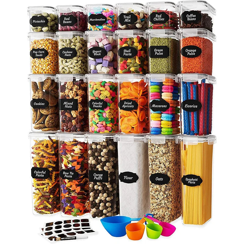 Multi-piece sealed Jar Plastic Food Jar Storage Storage Jar Cereal Cereal Kitchen Snack Refrigerator Storage Box