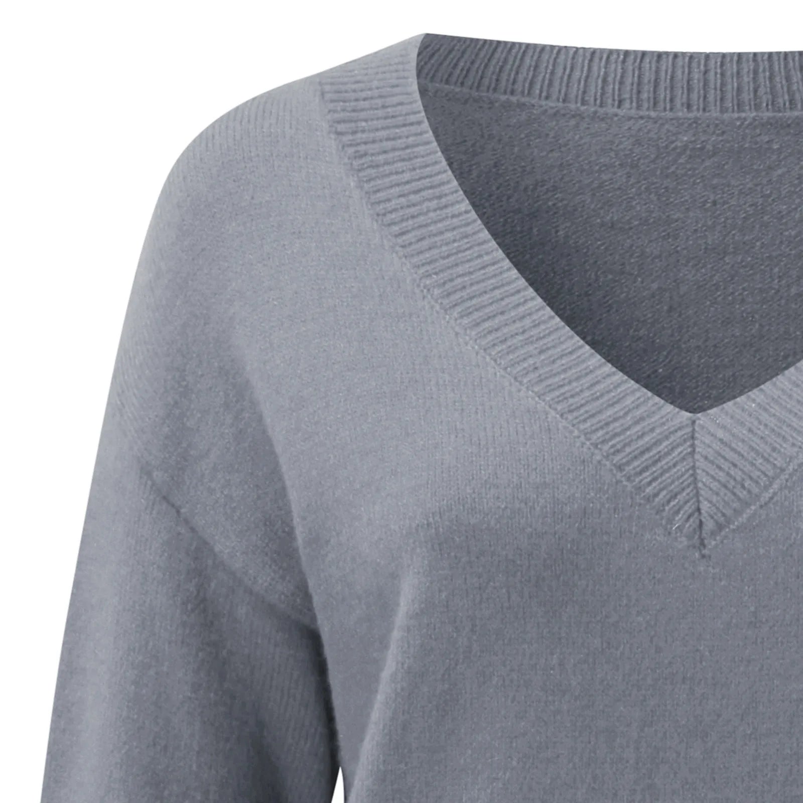 Sweater Women Pullover Knitting Top Jumper V Neck Solid Color Thick Knitwear 2025 Autumn Winter Knitted Tops Office Lady Casual