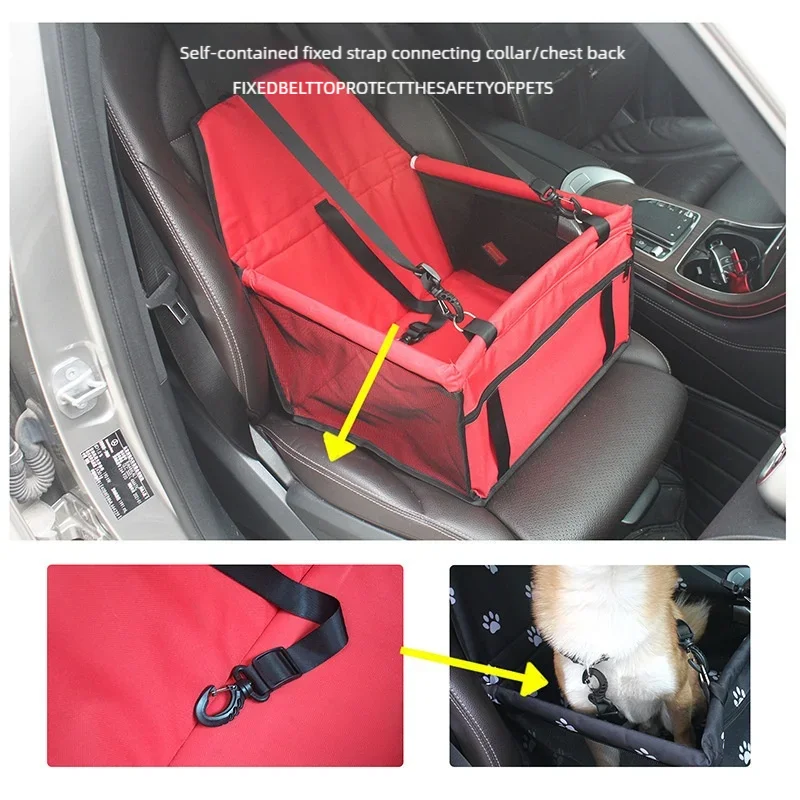Premium Dog/Cat Car Seat Cushion with Waterproof Hanging Bag - Safe and Comfortable Travelling Experience 1pcs