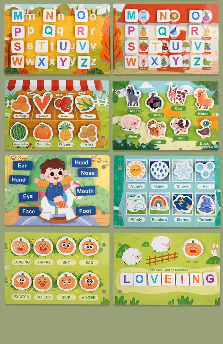 Busy Books Montessori Toy for 1 2 3 4 Year Toddlers Educational Activity Book Developing Sensory Board for Fine Motor Skills Toy