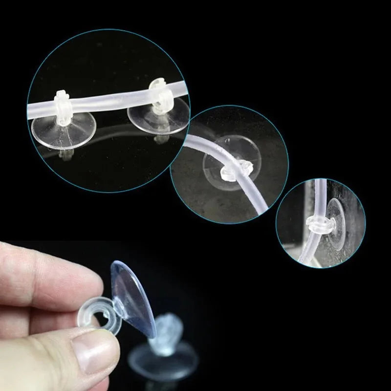 10pcs Rubber Aquarium Fish Tank Suction Cup Sucker Holders for Air Line Tube Hose Pump