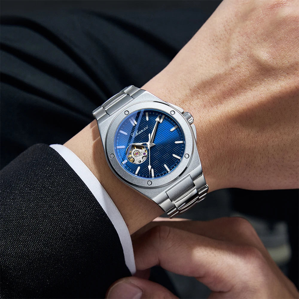 CHENXI 2026 Mechanical Man Watch Automatic Luminous Water-Resistant Steel Bracelet Fashion Mechanical Wristwatches Men