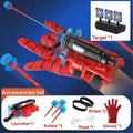 Spider Web Shooters with Gloves Superhero Wrist Launcher Toy Funny Children Party Cosplay Gifts for Kids cos masquerade
