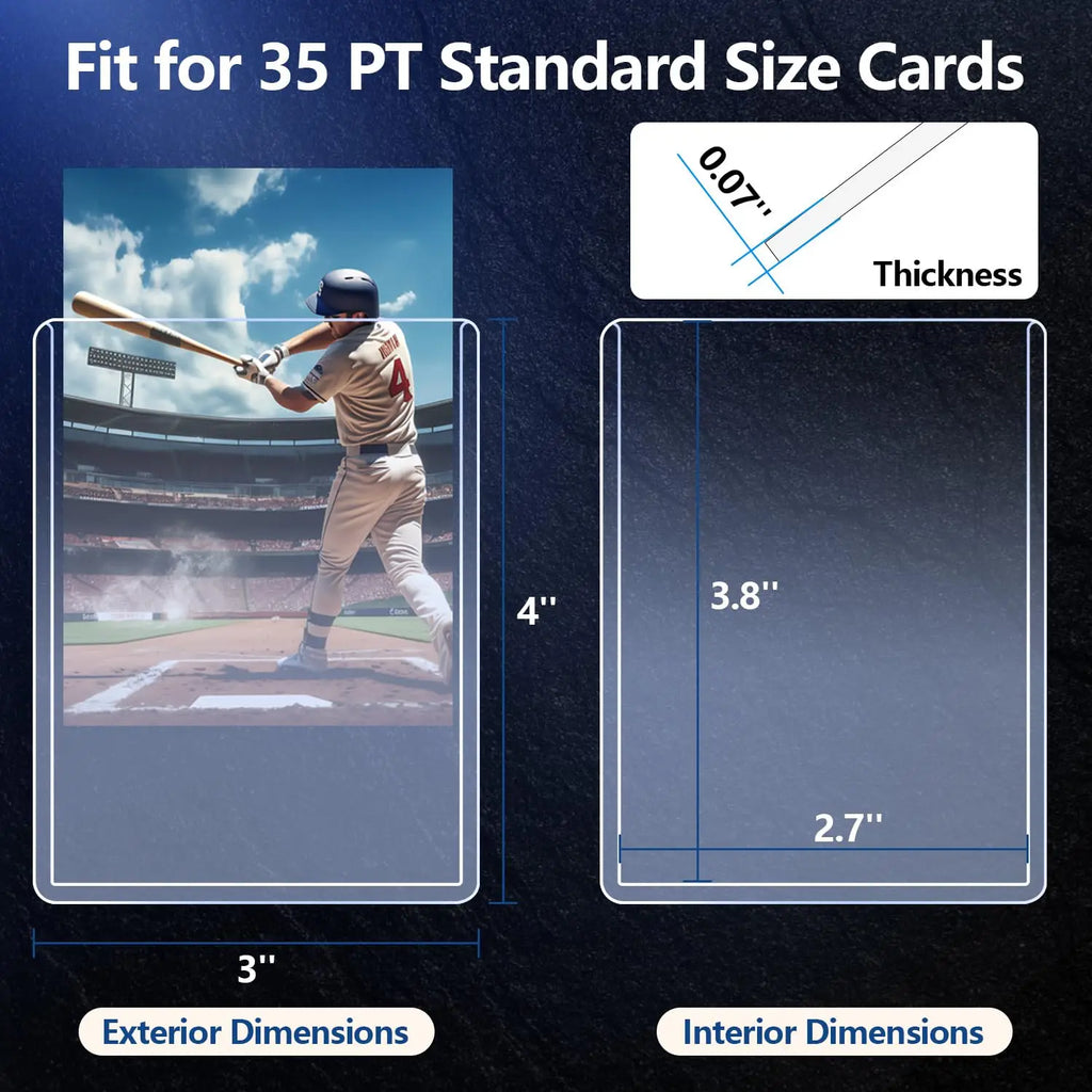 25-100pcs 3" x 4" Hard Card Sleeve Clear Anti Scratch Protector For Pokemon Game Baseball Sports Card Trading Protect Toploaders