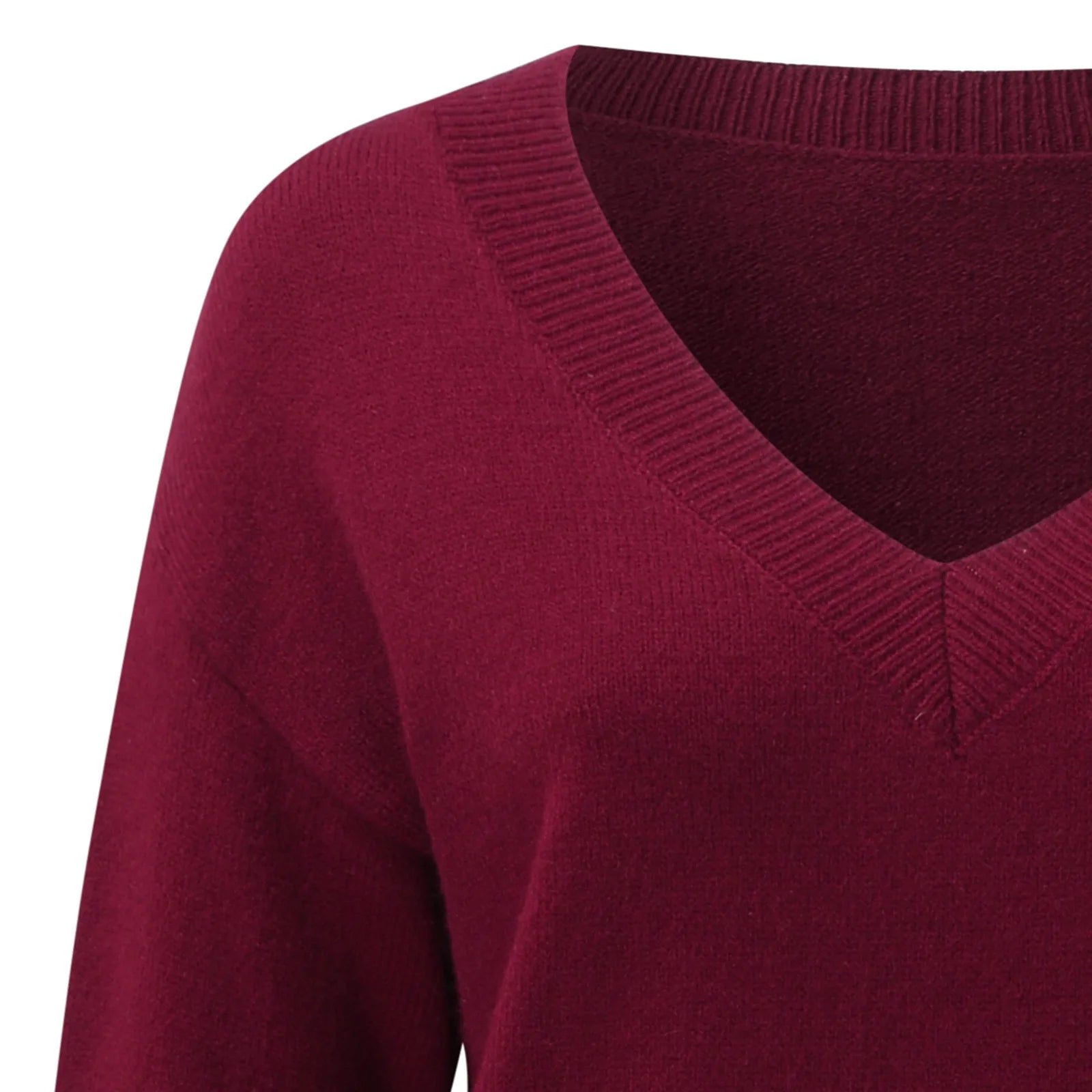 Sweater Women Pullover Knitting Top Jumper V Neck Solid Color Thick Knitwear 2025 Autumn Winter Knitted Tops Office Lady Casual