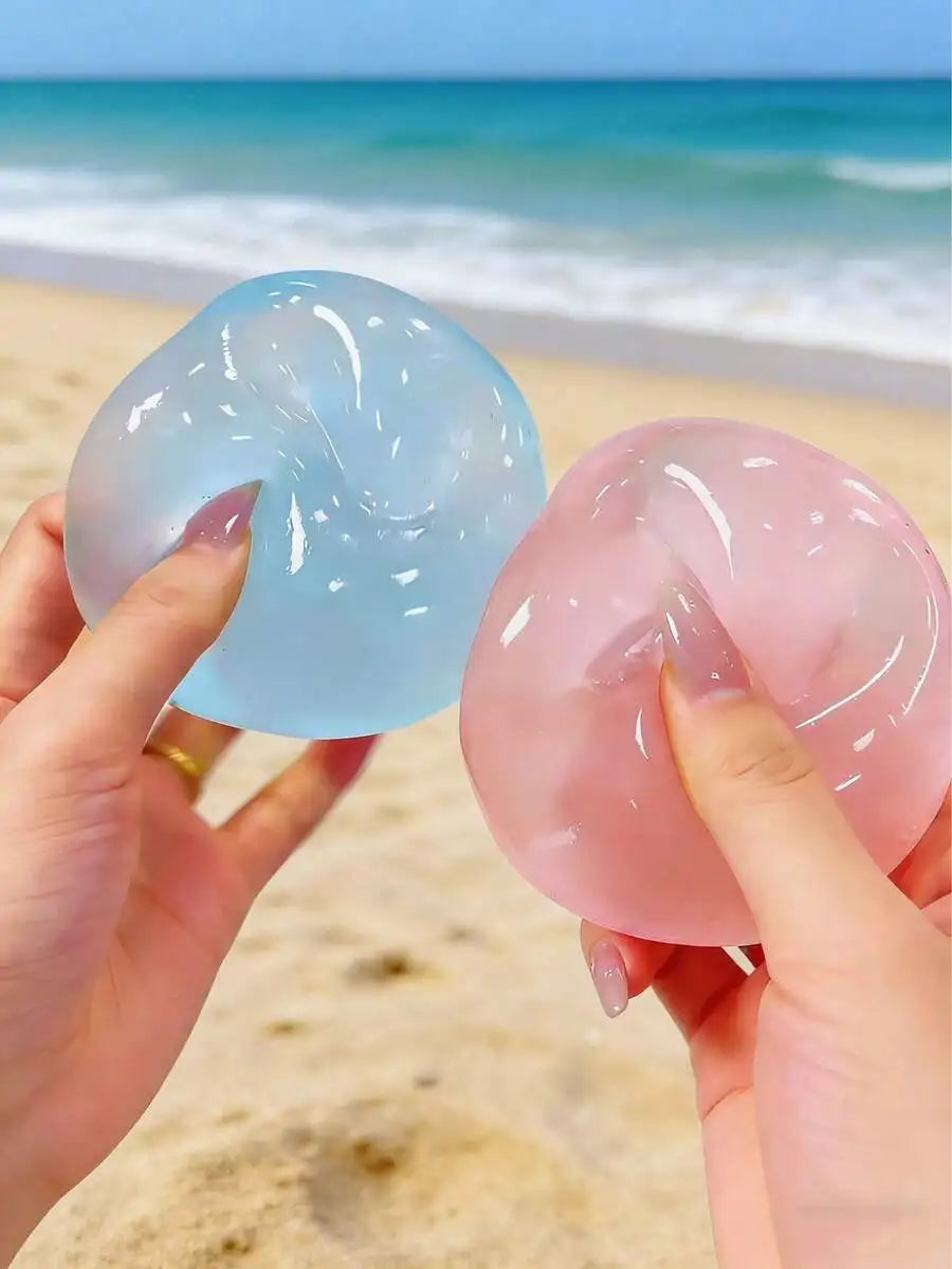 Moldable Slow Rebound Blue Coconut Oil Handmade Squeezing Ball, 5cm Round Malt Stress Relief Squeeze Toy 2026 NEW