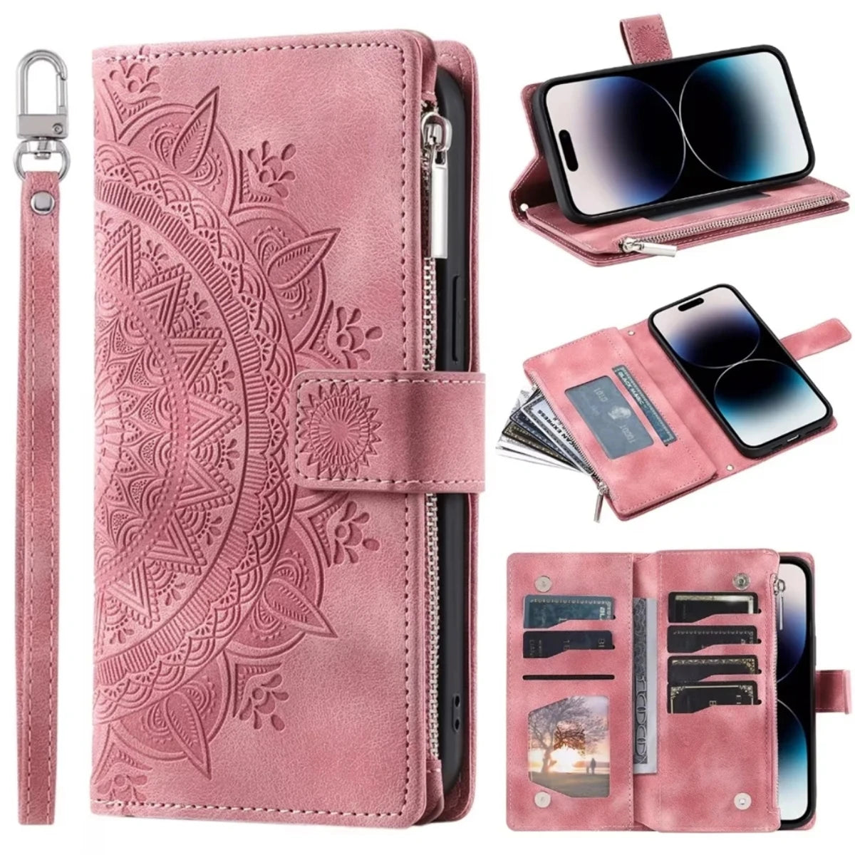 Embossing LLeather Wallet Case For Xiaomi Redmi Note 15 14 Pro + 13 12 11 Pro Plus 5G 12S 11S 10S 9S 10 9 Pro 4G EU Flip Cover