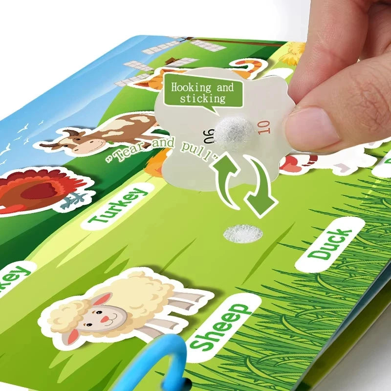 Busy Books Montessori Toy for 1 2 3 4 Year Toddlers Educational Activity Book Developing Sensory Board for Fine Motor Skills Toy