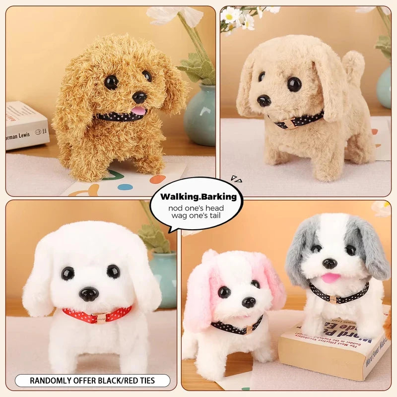 1Pc Electric Plush Simulation Dog Teddy Puppy Walking Sound Nodding Electronic Pet Toy For Christmas Gift New Year Gift