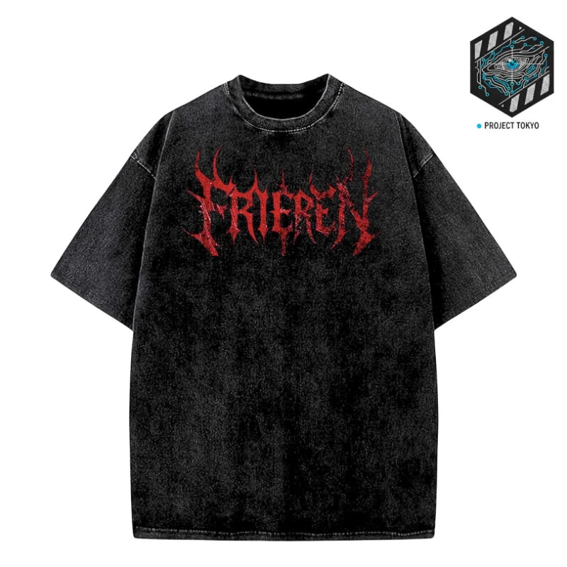 Frieren: Beyond Journey's End Anime T Shirt -Frieren Goth Shirt , Elf Anime Tee , Streetwear Y2K CyberPunk Clothes