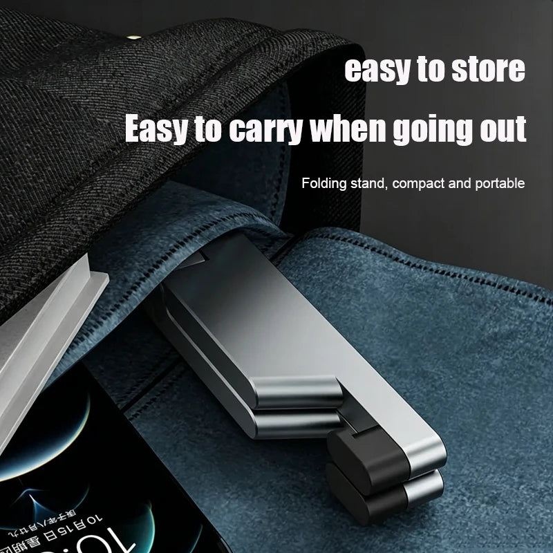 New All Metal V-shaped Mobile Phone Stand Foldable Portable Lazy Live Streaming Tablet Desktop Alloy Phone Stand