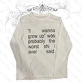 Y2k Streetwear O-neck 90s Printing Tops Women Harajuku Clothes Simple Vintage Crop Tee Aesthetic emo Long Sleeve T-shirt Autumn