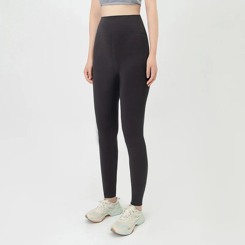 1/3 Piece Set Of Women's Solid Color High Waisted Elastic Yoga Pants For All Seasons Casual Sports Running Leggings Warm Pants