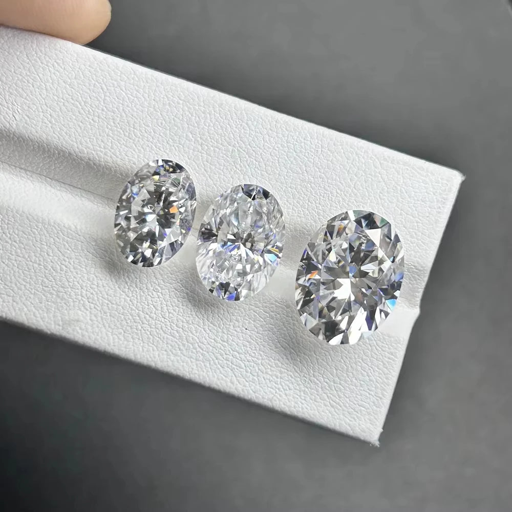[ Oval Cut Full Size 0.1-30ct D Color Moissanite Loose Stone GRA Certificated Wholesale Lab Grown Moissanite Diamond For Jewelry