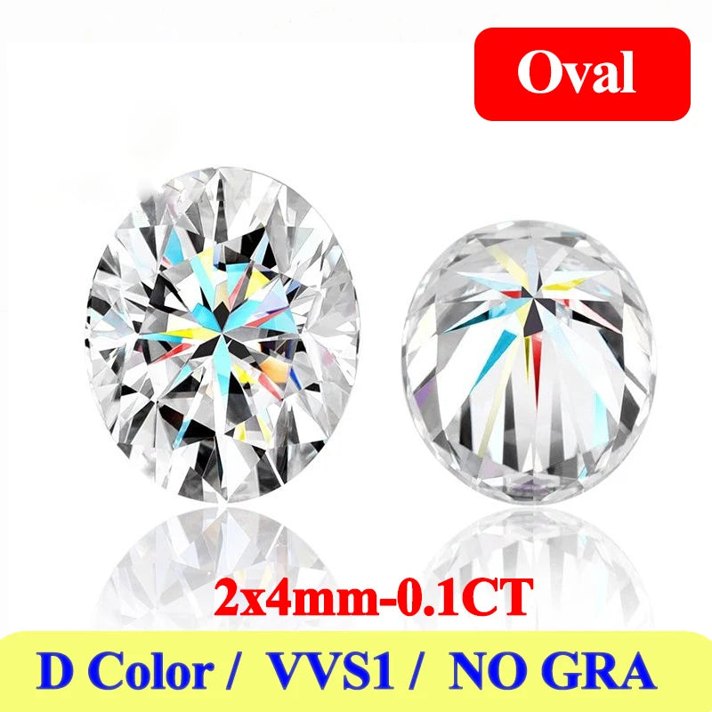 [ Oval Cut Full Size 0.1-30ct D Color Moissanite Loose Stone GRA Certificated Wholesale Lab Grown Moissanite Diamond For Jewelry