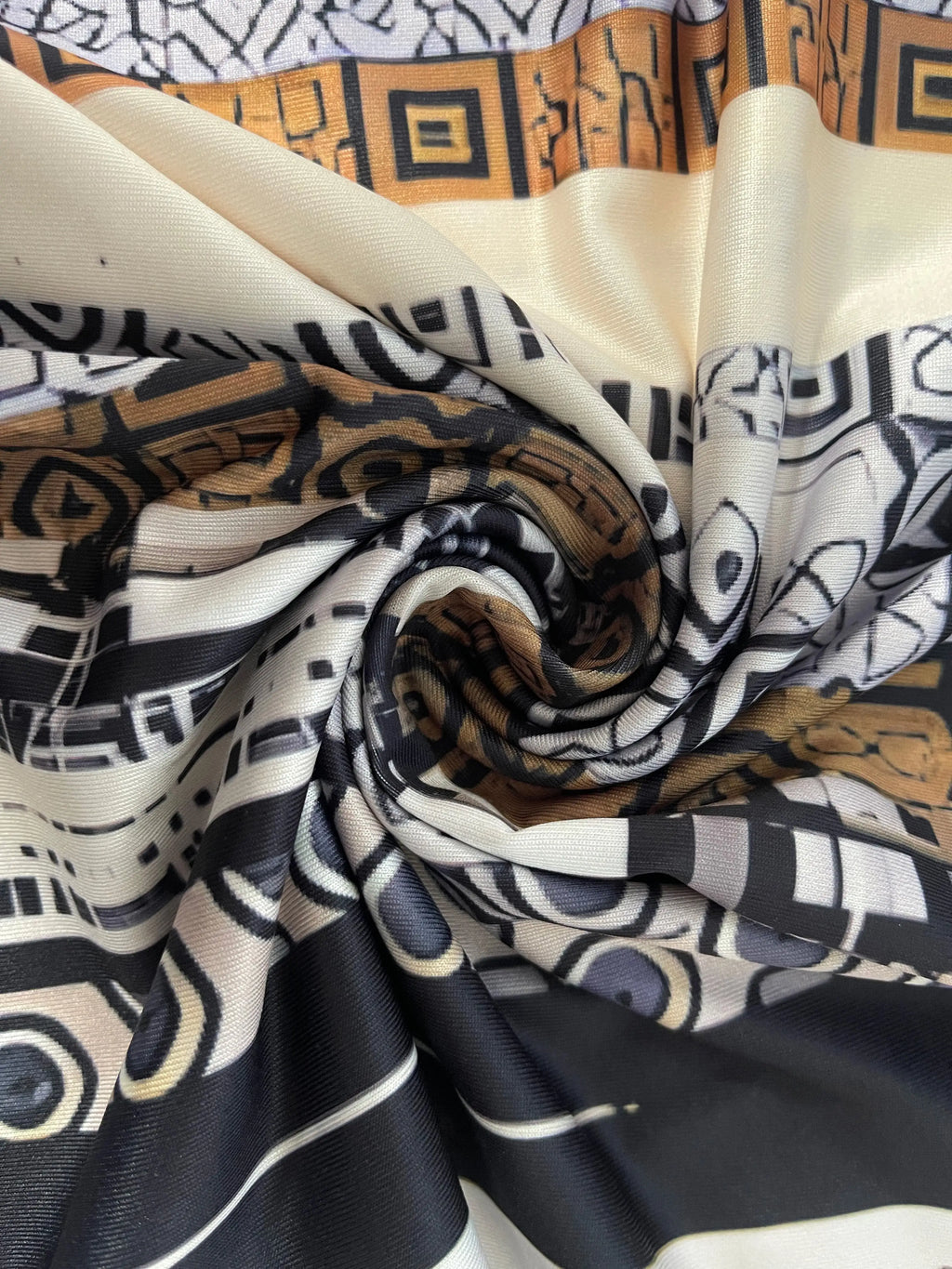 Women's Ethnic Print Long - Sleeve T - Shirt, Irregular Hem, Artistic Patterned Top, Casual Loose Fit, Unique Fashion for Daily