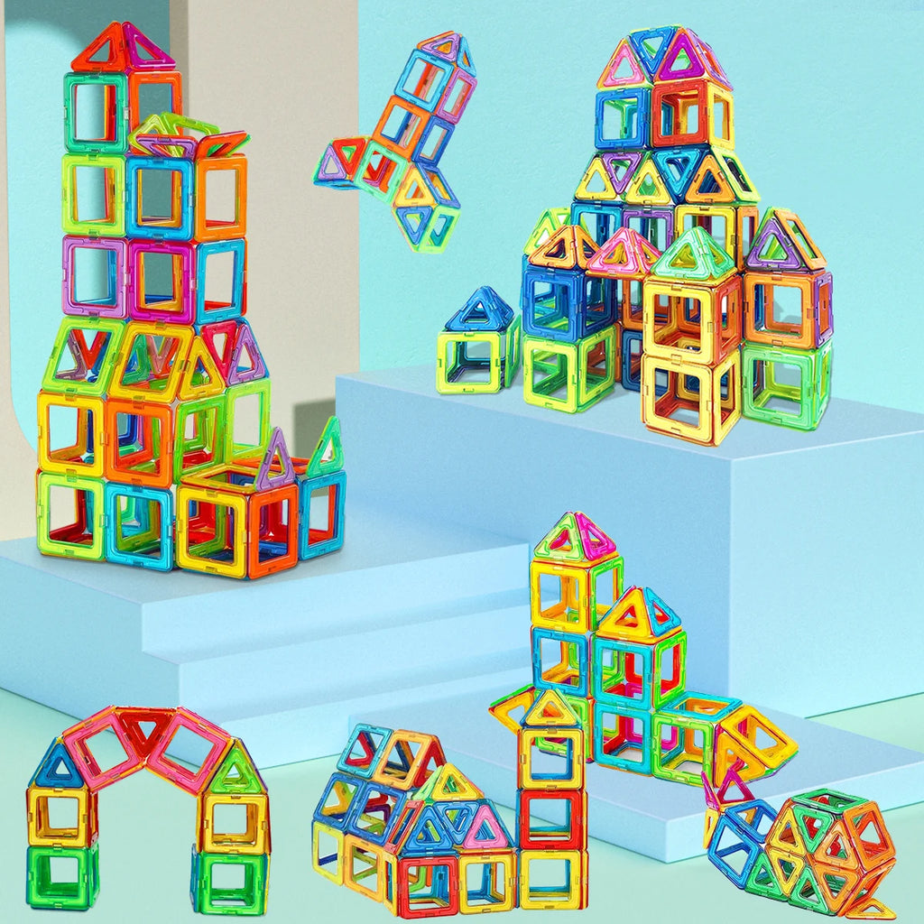 Magnetic Building Blocks DIY Magnets Toys STEM Toys Construction Toys Learning Educational Magnet Toys, Puzzle Birthday Gifts