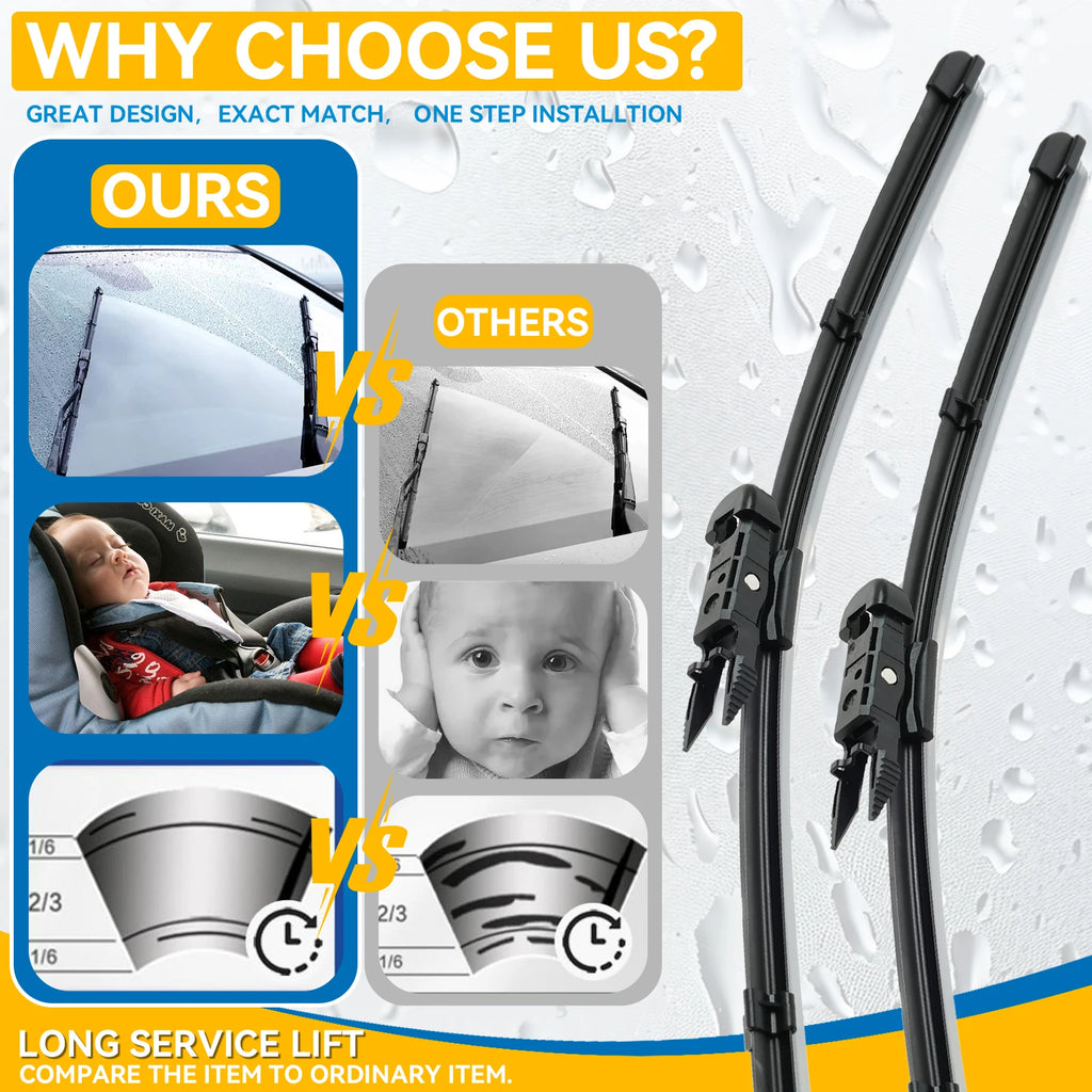 Erick's Wiper Front & Rear Wiper Blades Set For Ford Explorer MK5 2011 - 2019 Windshield Windscreen Window Rain Brush 26"22"11"