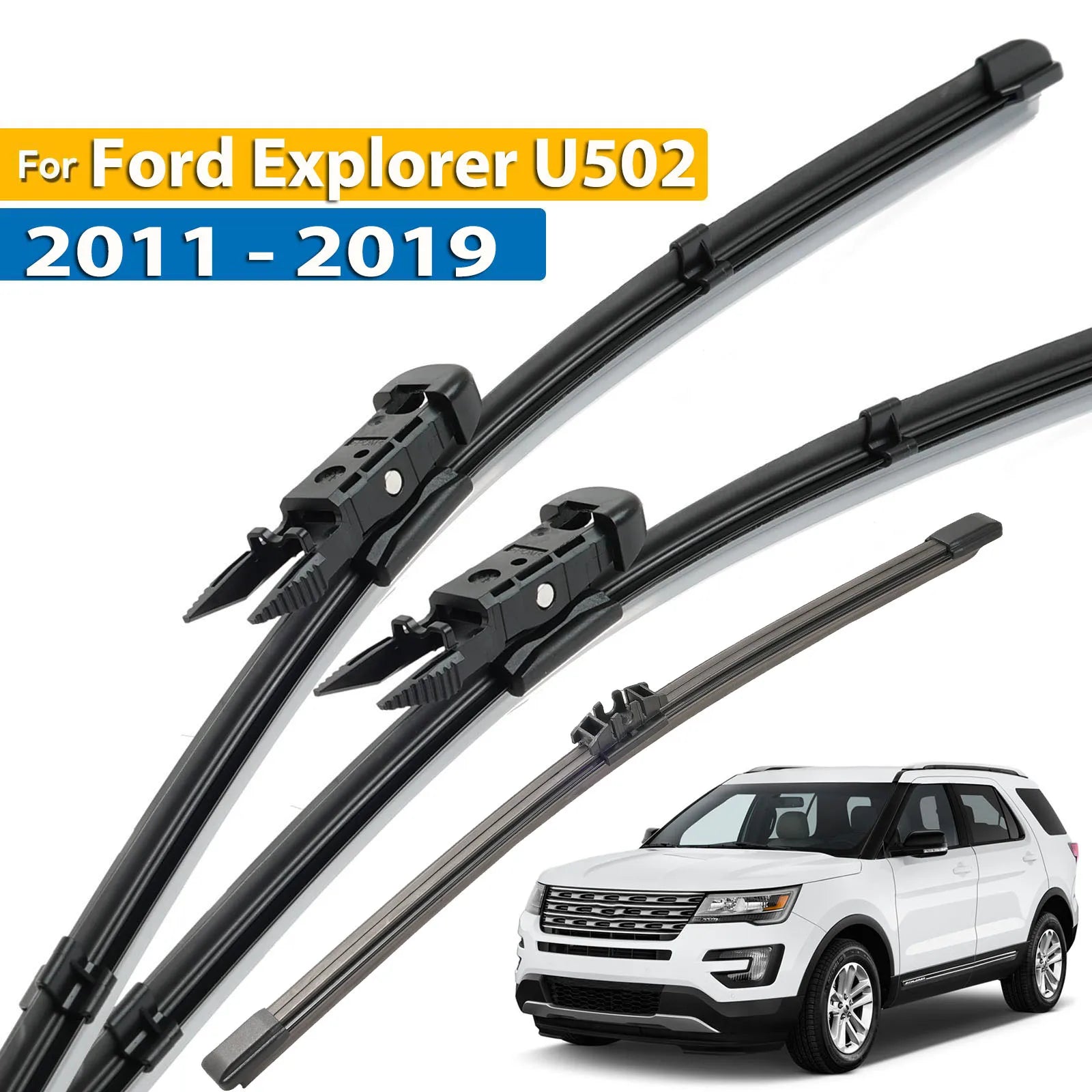 Erick's Wiper Front & Rear Wiper Blades Set For Ford Explorer MK5 2011 - 2019 Windshield Windscreen Window Rain Brush 26"22"11"