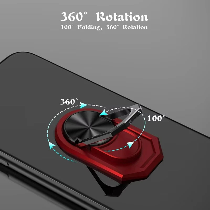 360° Rotation Universal Finger Ring Kickstand Cell Phone Ring Holder Stand Metal Phone Grip for Magnetic Car Mount