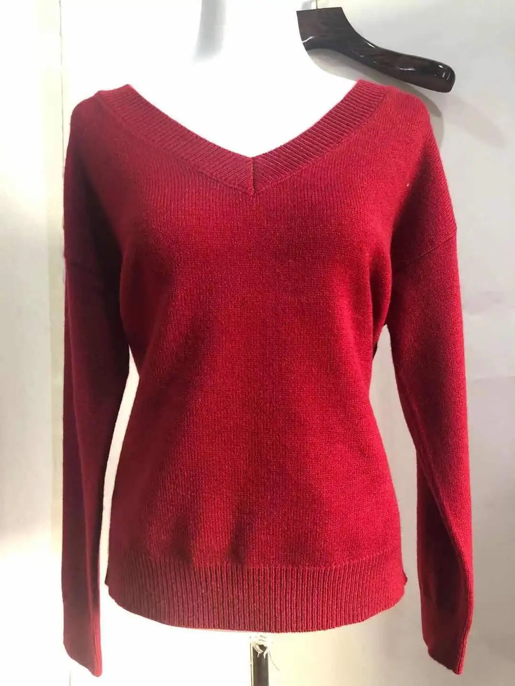 Sweater Women Pullover Knitting Top Jumper V Neck Solid Color Thick Knitwear 2025 Autumn Winter Knitted Tops Office Lady Casual