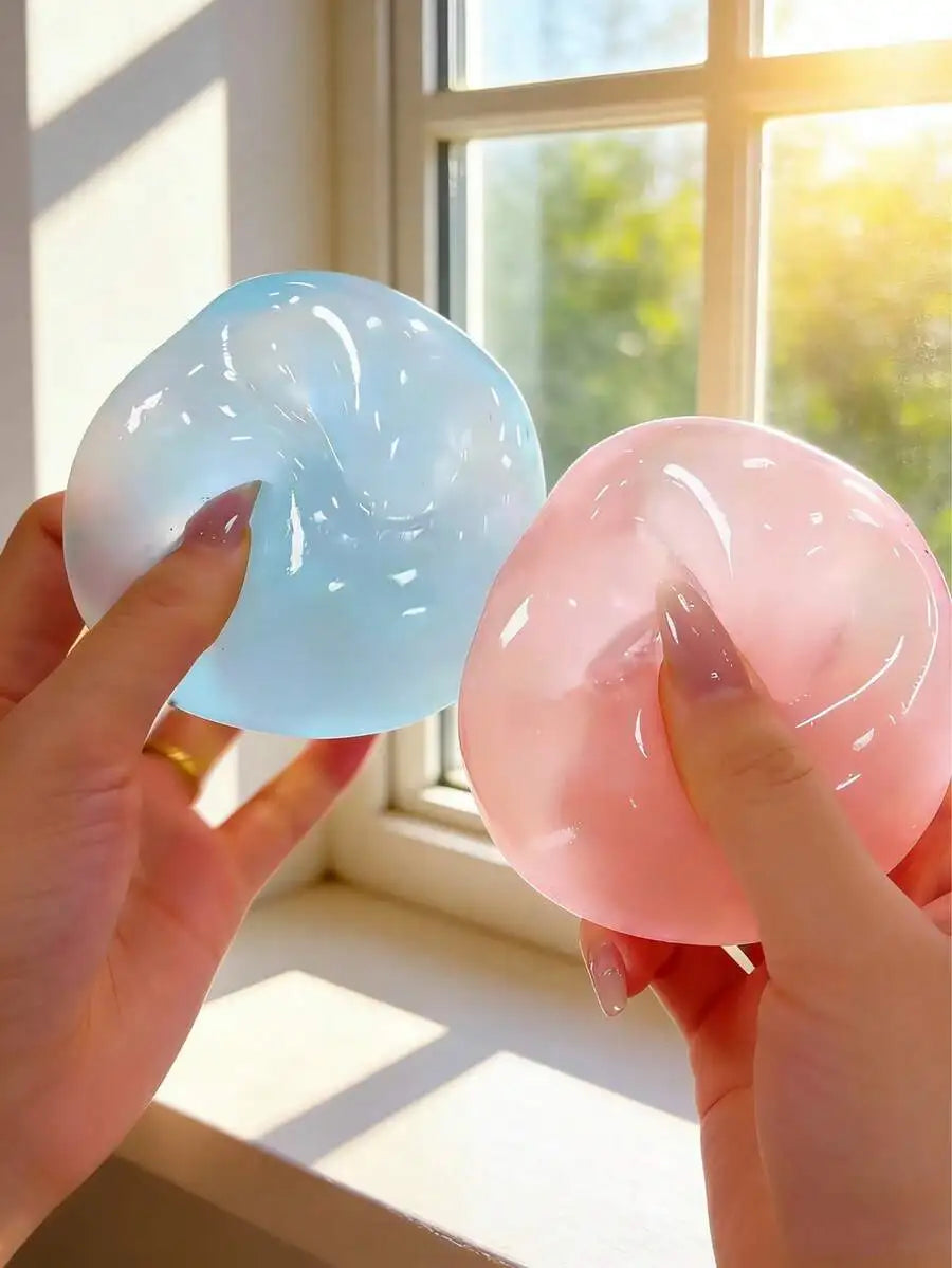 Moldable Slow Rebound Blue Coconut Oil Handmade Squeezing Ball, 5cm Round Malt Stress Relief Squeeze Toy 2026 NEW
