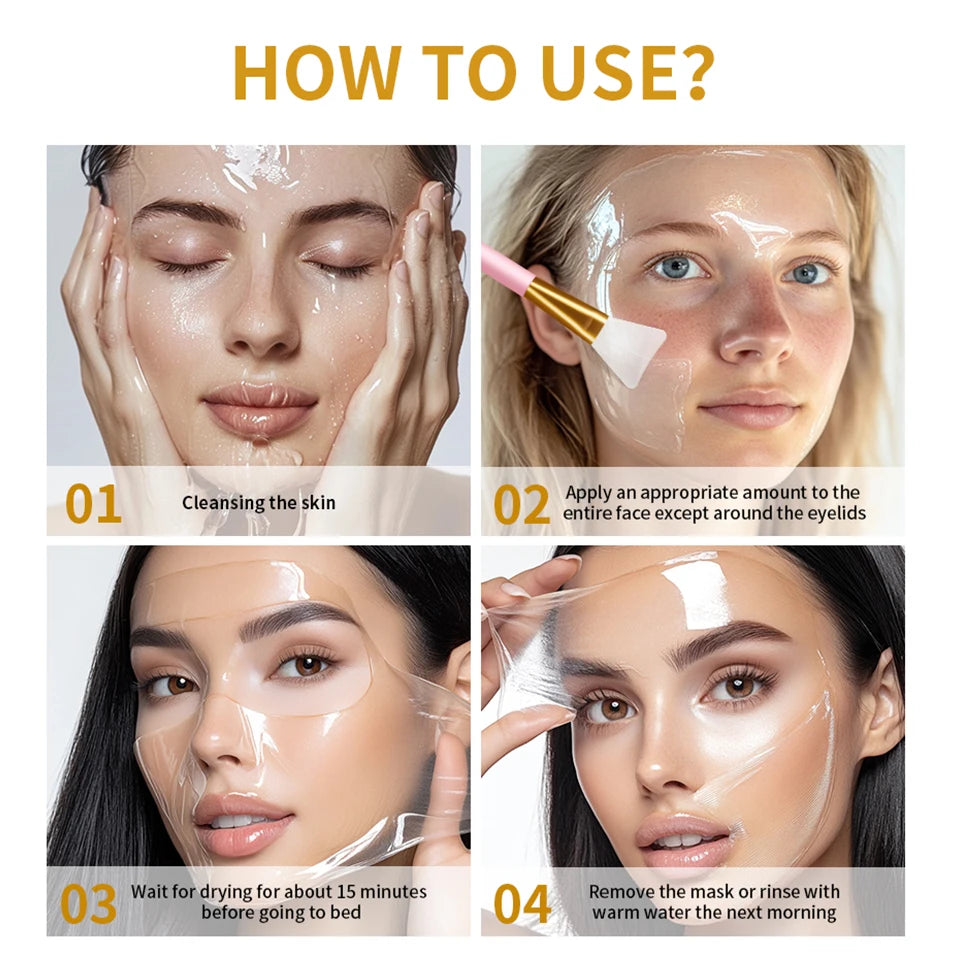 Glow night Wrapping Mask Deep Hydration Care Reduces Sagging&Dullness Even Skin Tone Mask Collagen Turmeric Hydrating Moisturize