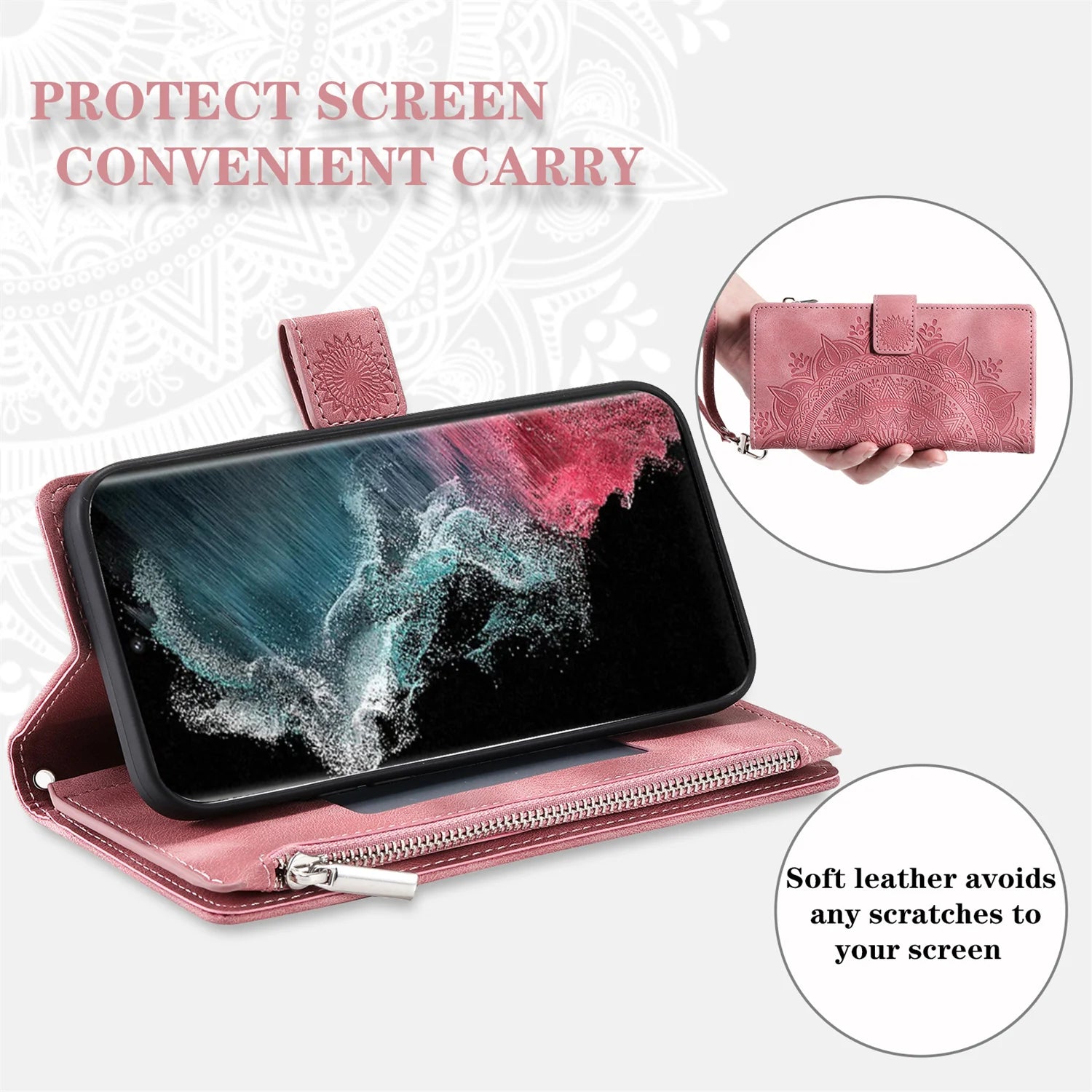 Embossing LLeather Wallet Case For Xiaomi Redmi Note 15 14 Pro + 13 12 11 Pro Plus 5G 12S 11S 10S 9S 10 9 Pro 4G EU Flip Cover