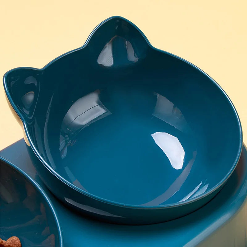 3 in 1 Anti-tip Cat Pet Feeder Automatic Water Dispenser Double and Single Bowl for Small Dogs Cats Pet Food Container Cat Food