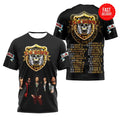 Hot Guns N Roses Tour 2025 3D T-Shirt – Licensed & Limited Rock Band Shirt