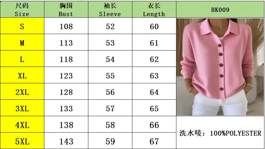 Women Knitted Sweater Cardigan Jacket Button Female Sweater Coat Tops Autumn Winter New Solid Casual Fashion Women Clothing